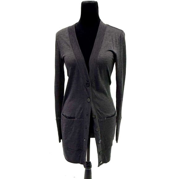 Icebreaker gray cardigan 100% merino wool - Picture 1 of 11